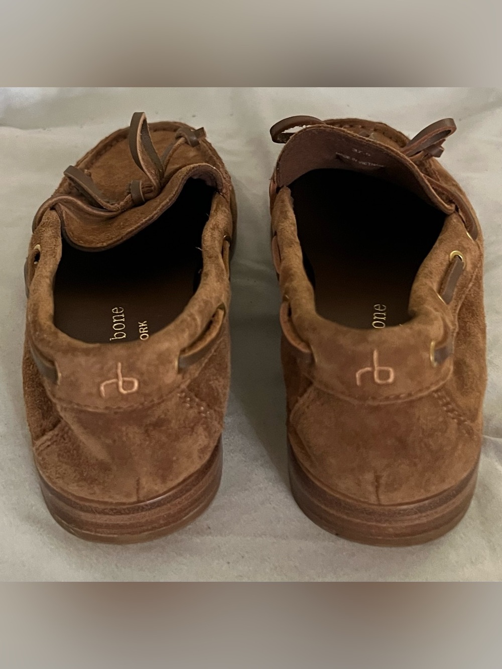 Rag & Bone CARTER BROWN SUEDE BOAT SHOE LOAFER 7.5 $328 - Picture 5 of 10